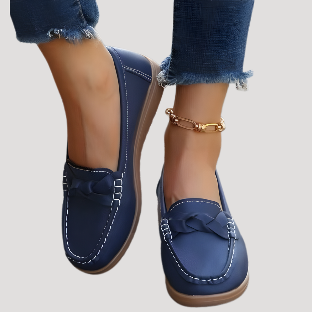 Mocassins femme d'été confort à nœud