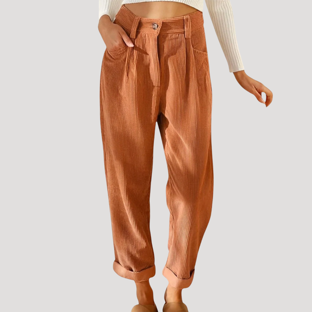 Pantalon Jogger Femme Taille Haute Élégant