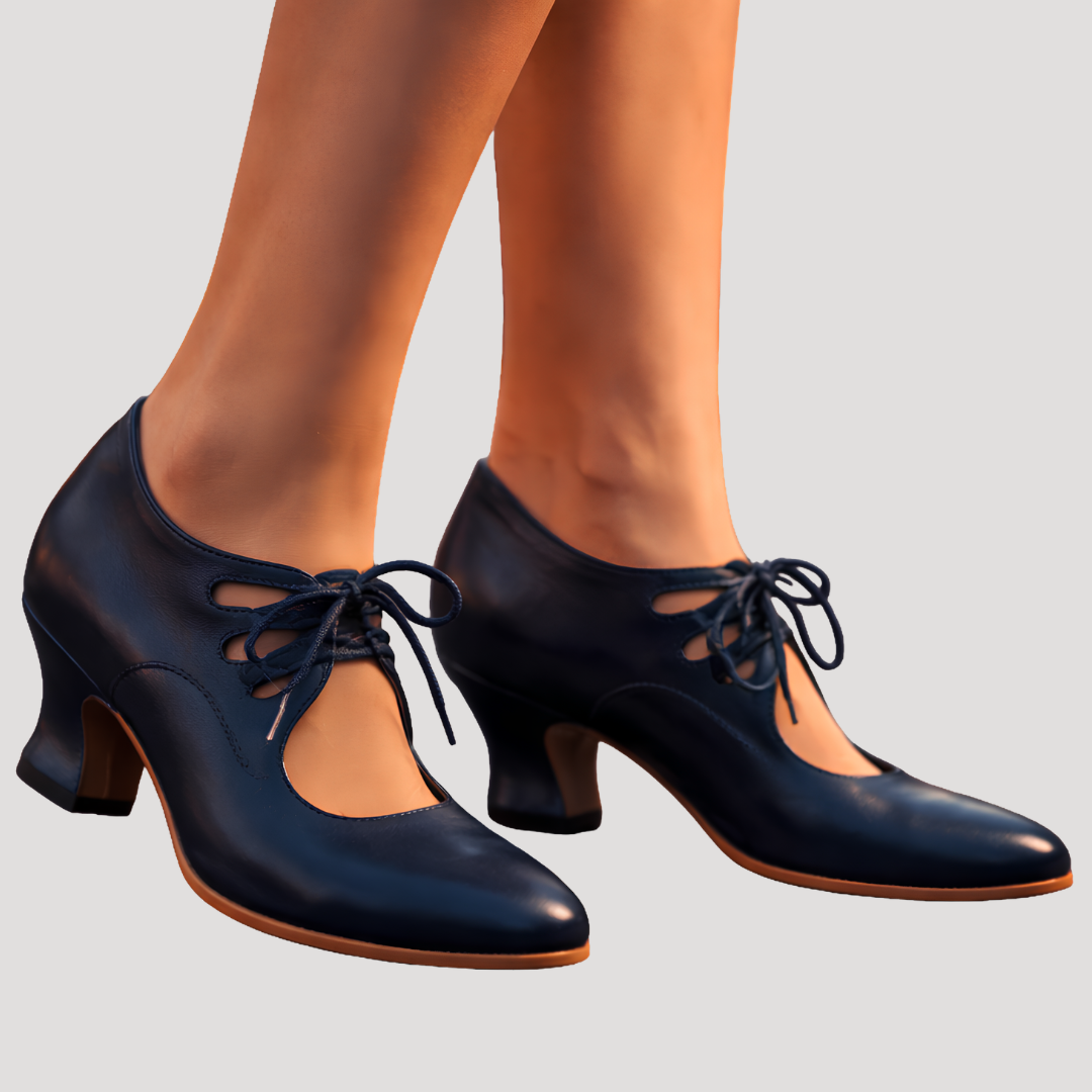 Escarpins Femme Style Mary Jane Vintage à Lacets