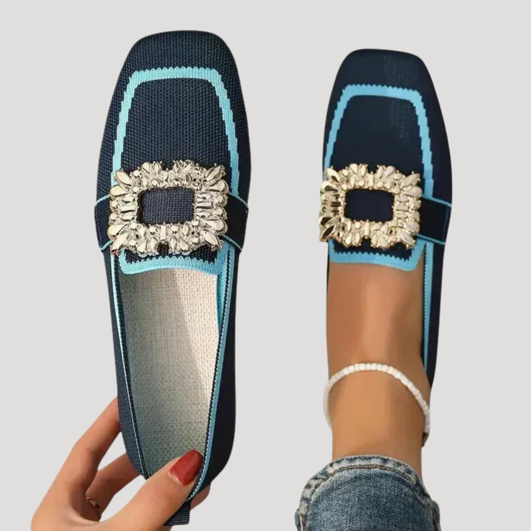 Ballerines élégantes femme à boucle bijou