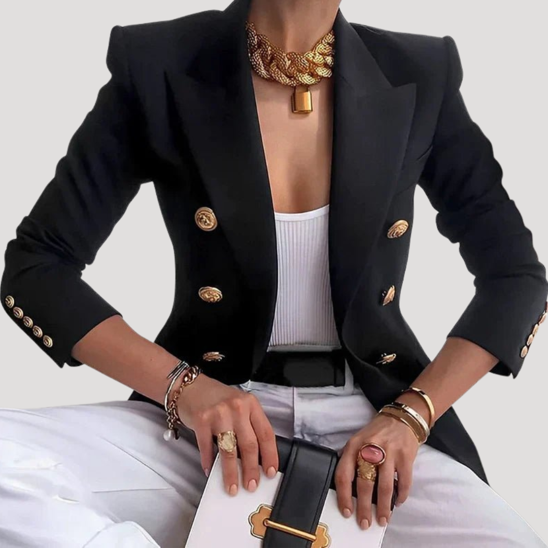 Blazer Femme Chic Boutons Dorés