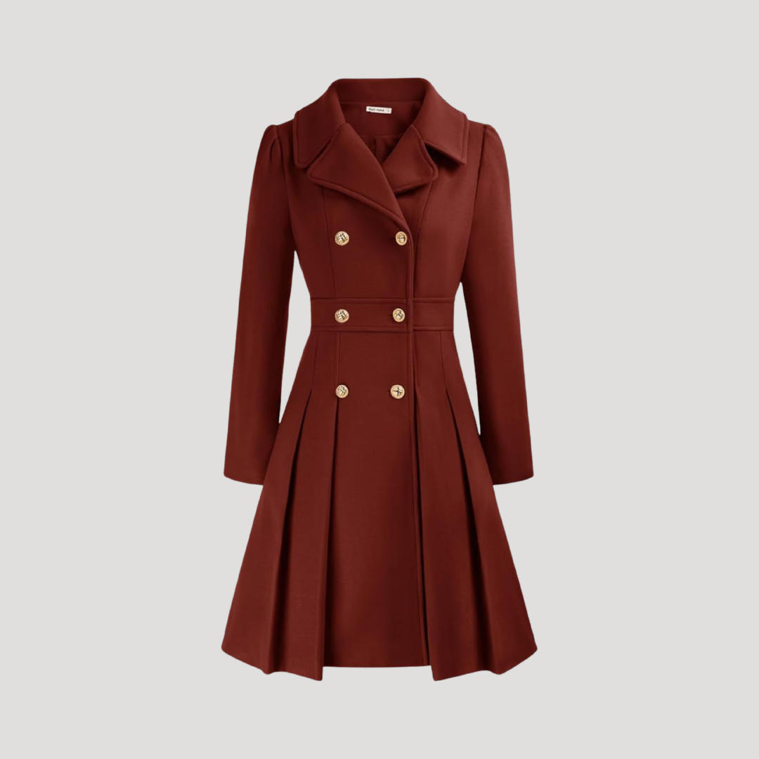 Manteau Croisé Femme Double Boutonnage Élégant
