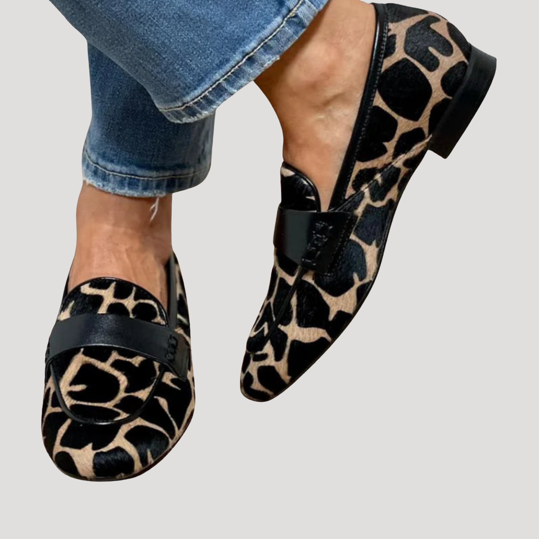 Mocassins femme léopard élégants