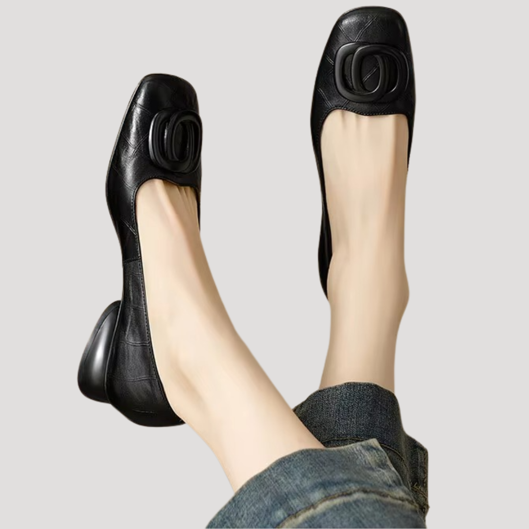 Ballerines élégantes effet cuir texturé