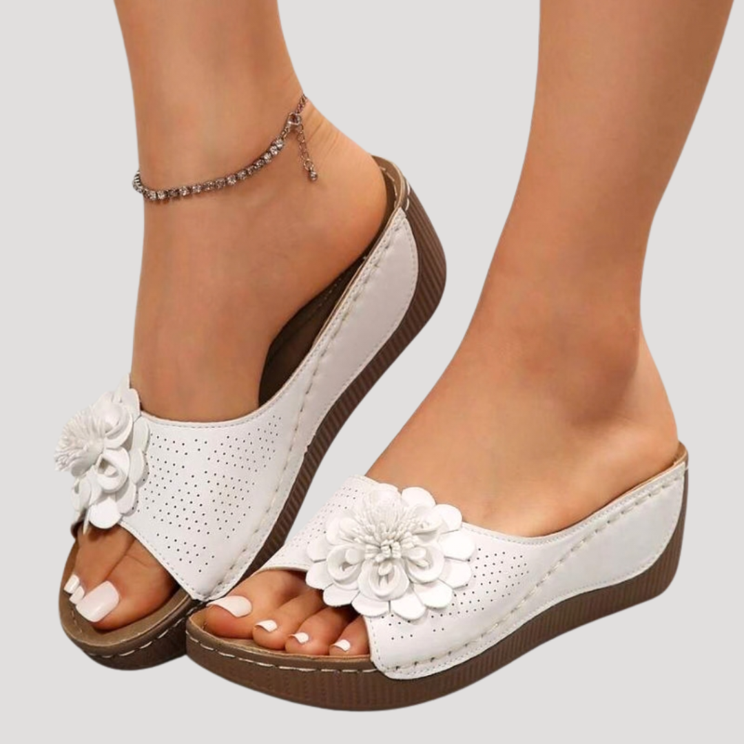 Mules confort femme semelle compensée