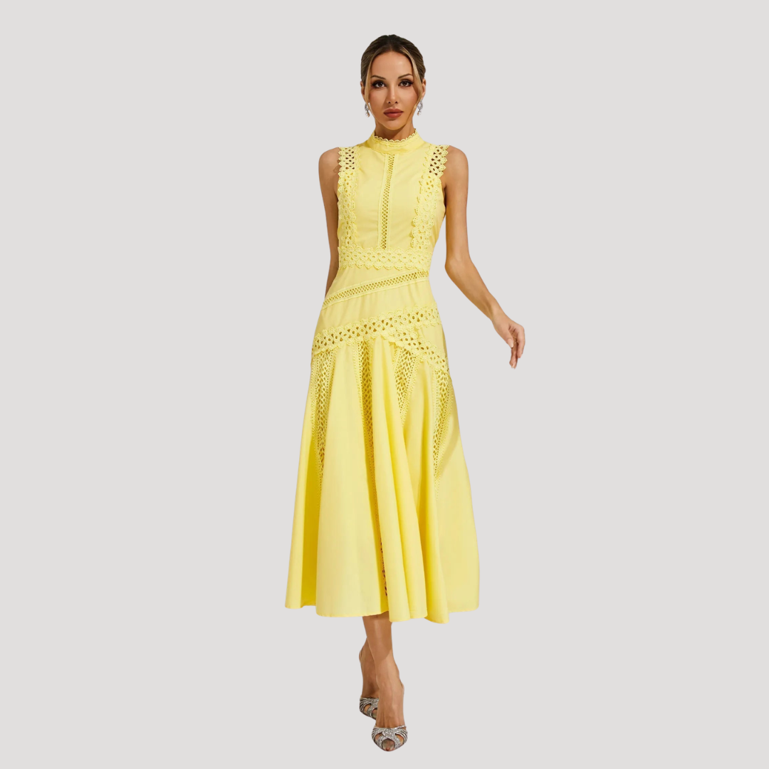 Robe Midi Sans Manches Élégante