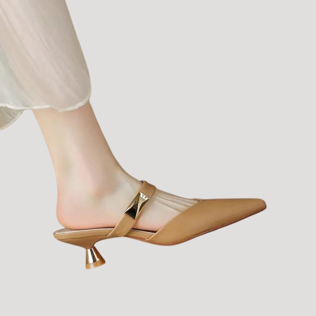 Mules femme à talon bout pointu