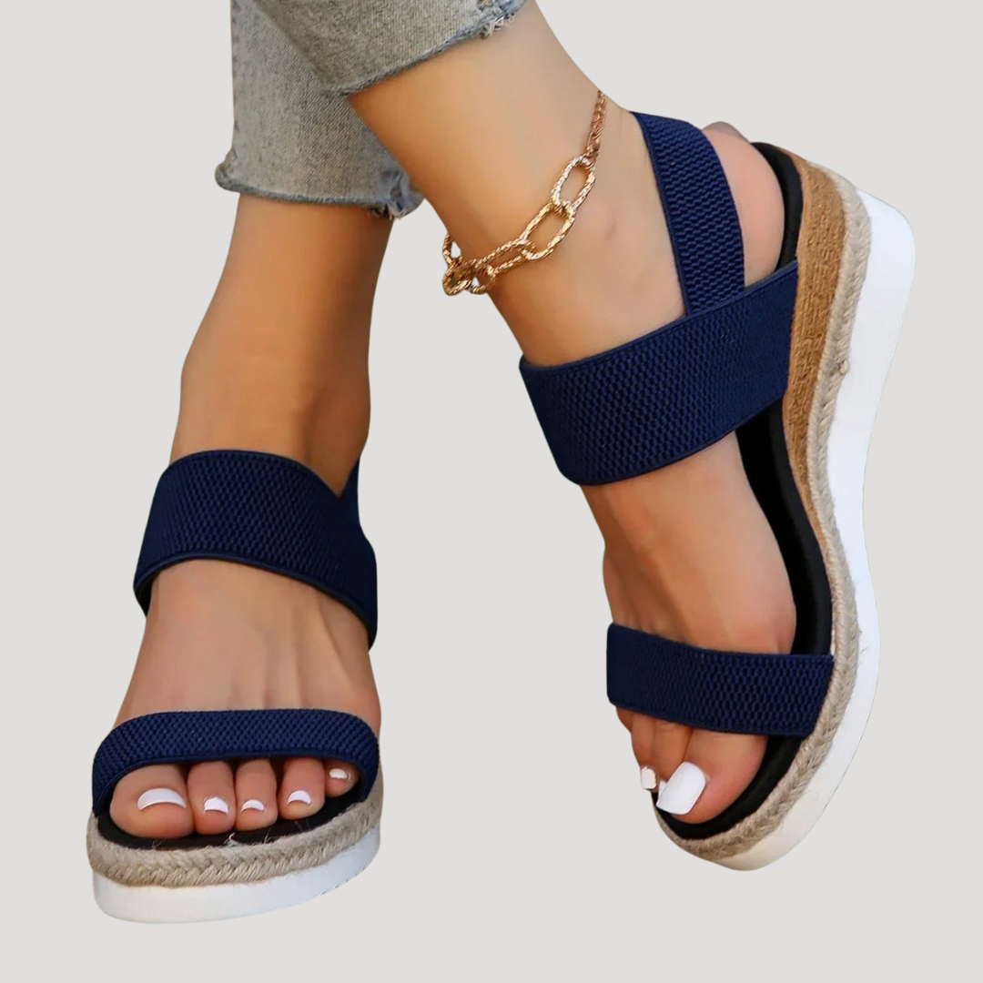 Sandales plateforme femme style espadrille