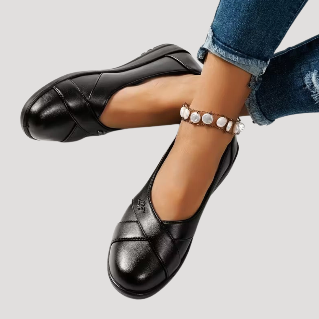 Ballerines Femme Classiques à Enfiler pour le Travail