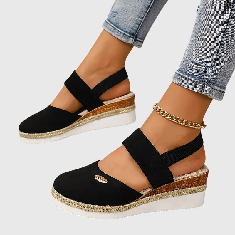 Sandales Femme Bout Fermé Bride Cheville Décontractées