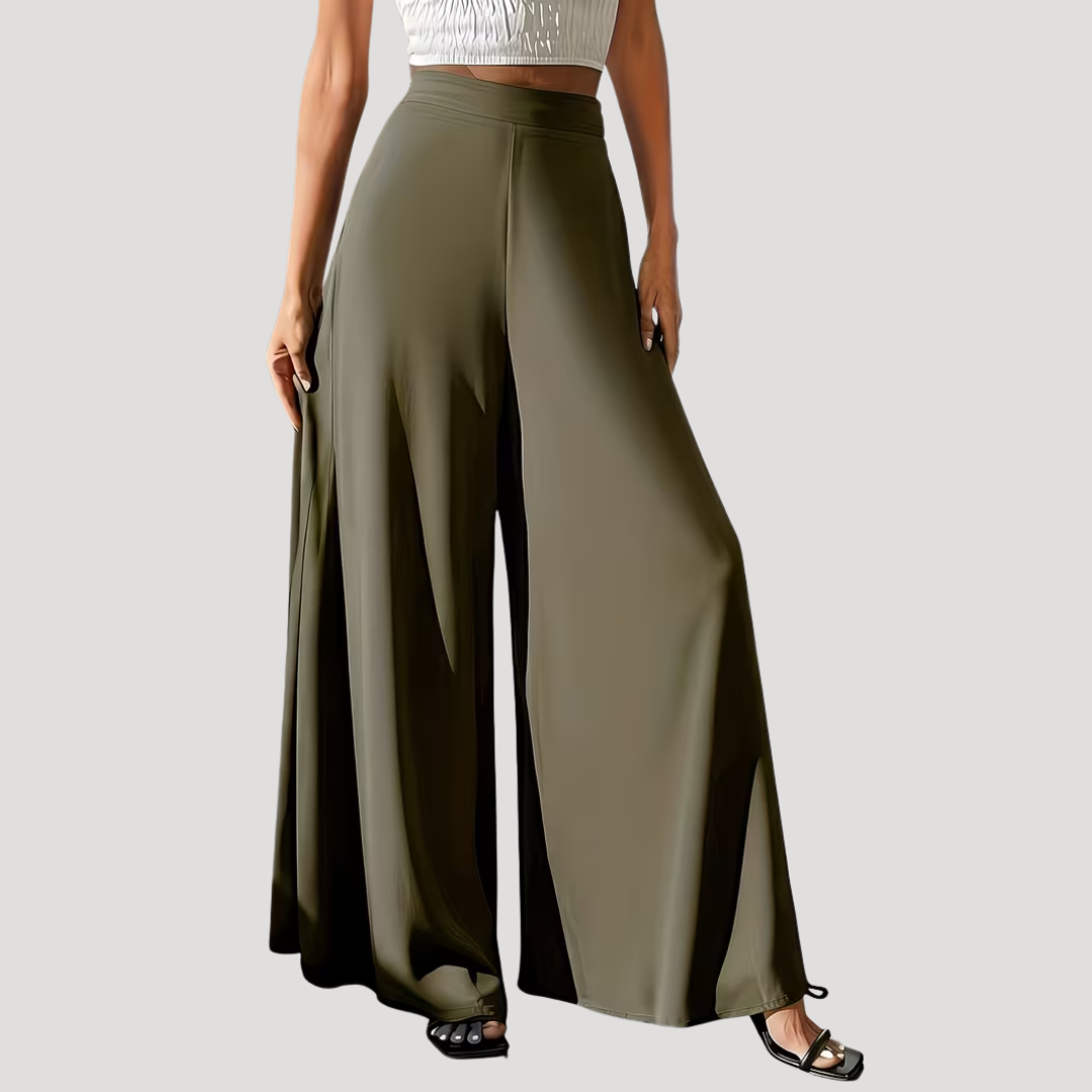 Pantalon large fluide femme au tombé élégant