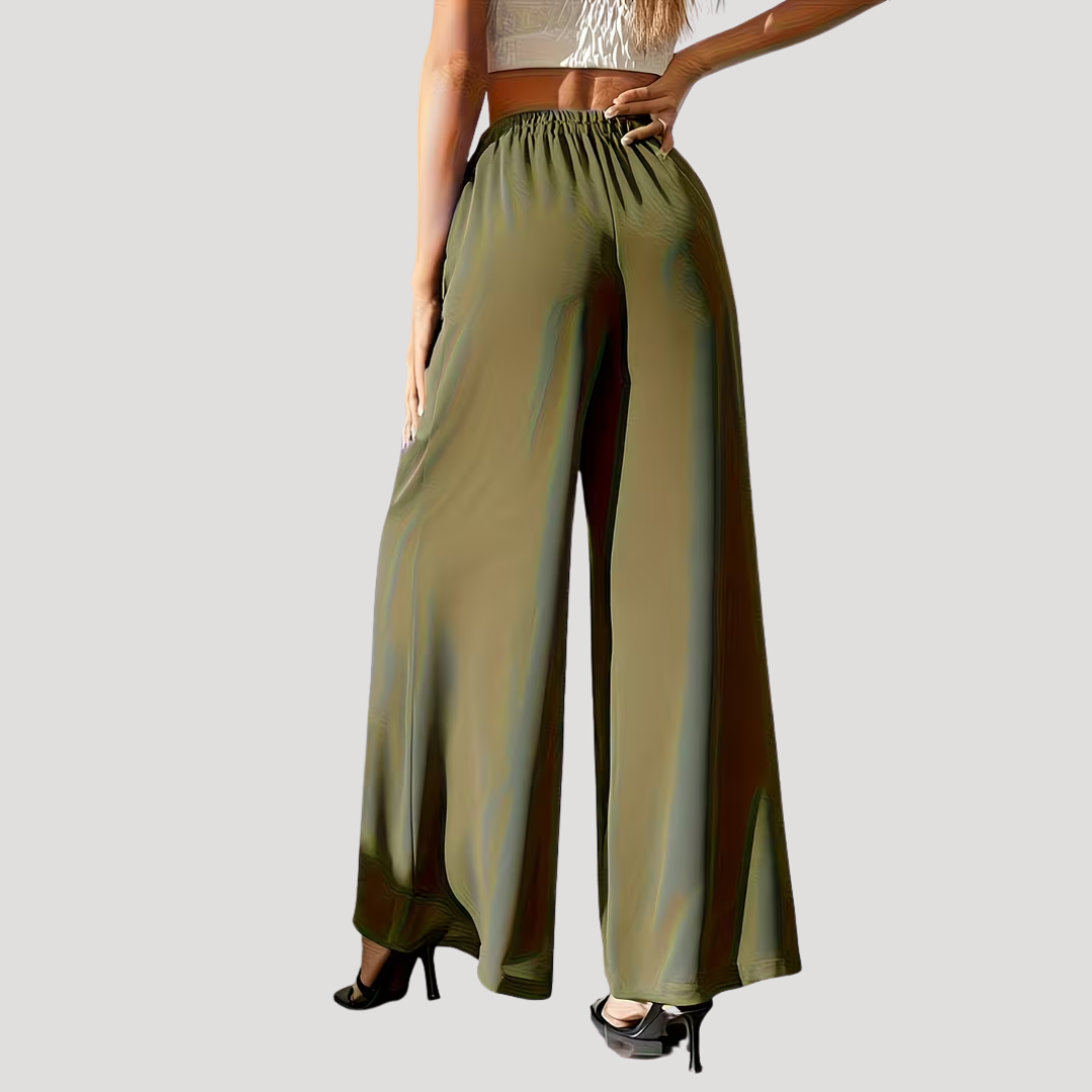Pantalon large fluide femme au tombé élégant