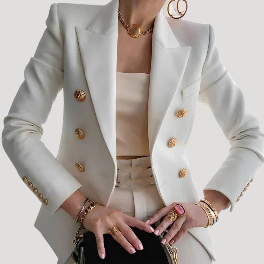 Blazer Femme Chic Boutons Dorés
