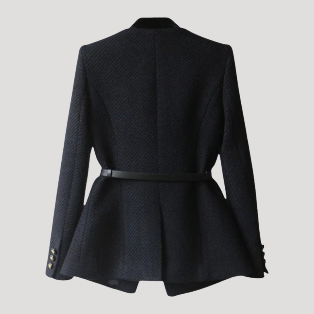 Blazer Femme Cintré à Boutons avec Ceinture