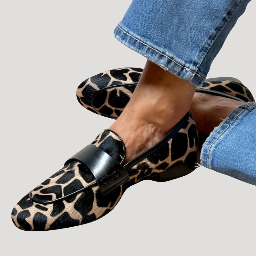 Mocassins femme léopard élégants