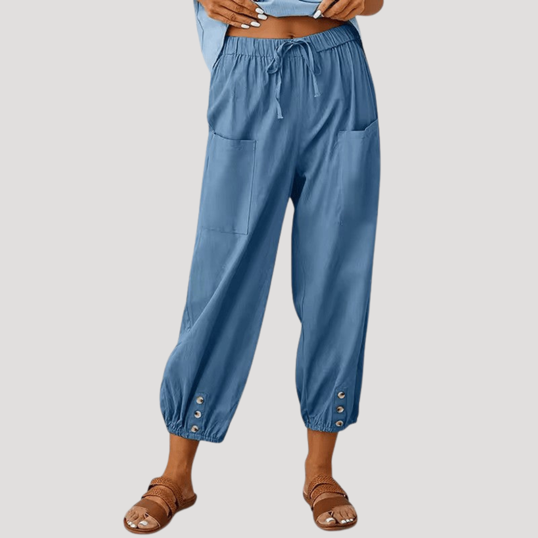 Pantalon Femme Chevilles Resserrées Décontracté