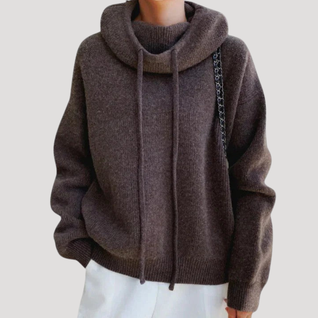 Pull Femme Cocooning à Capuche Décontracté