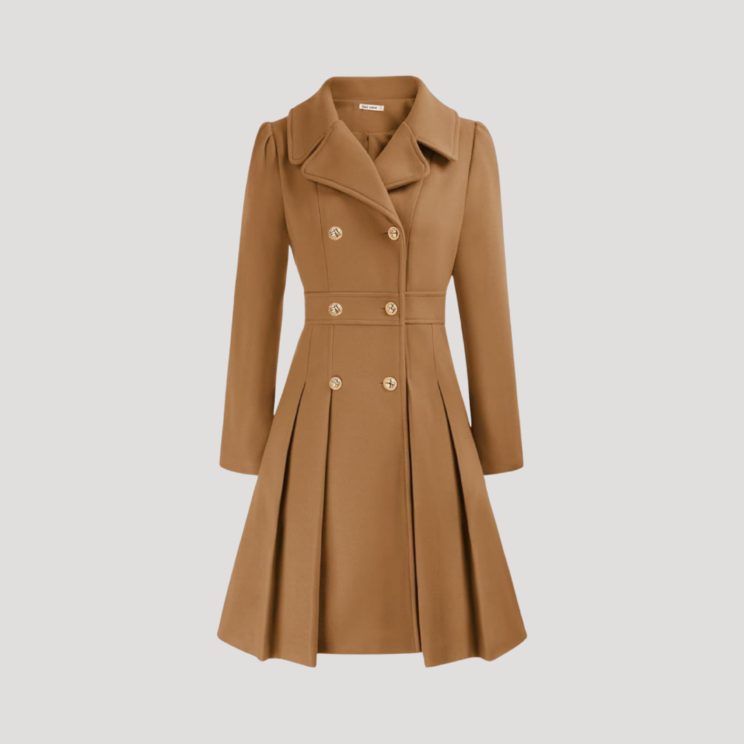 Manteau Croisé Femme Double Boutonnage Élégant