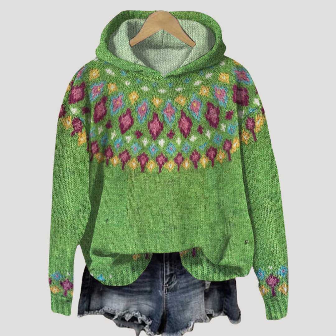 Pull à Capuche Femme Vintage Manches Longues