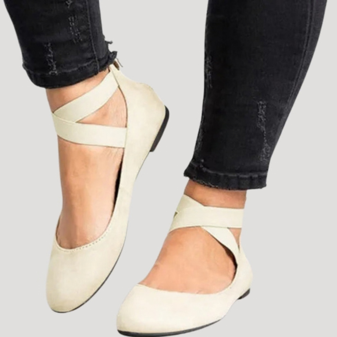 Ballerines femme à brides croisées