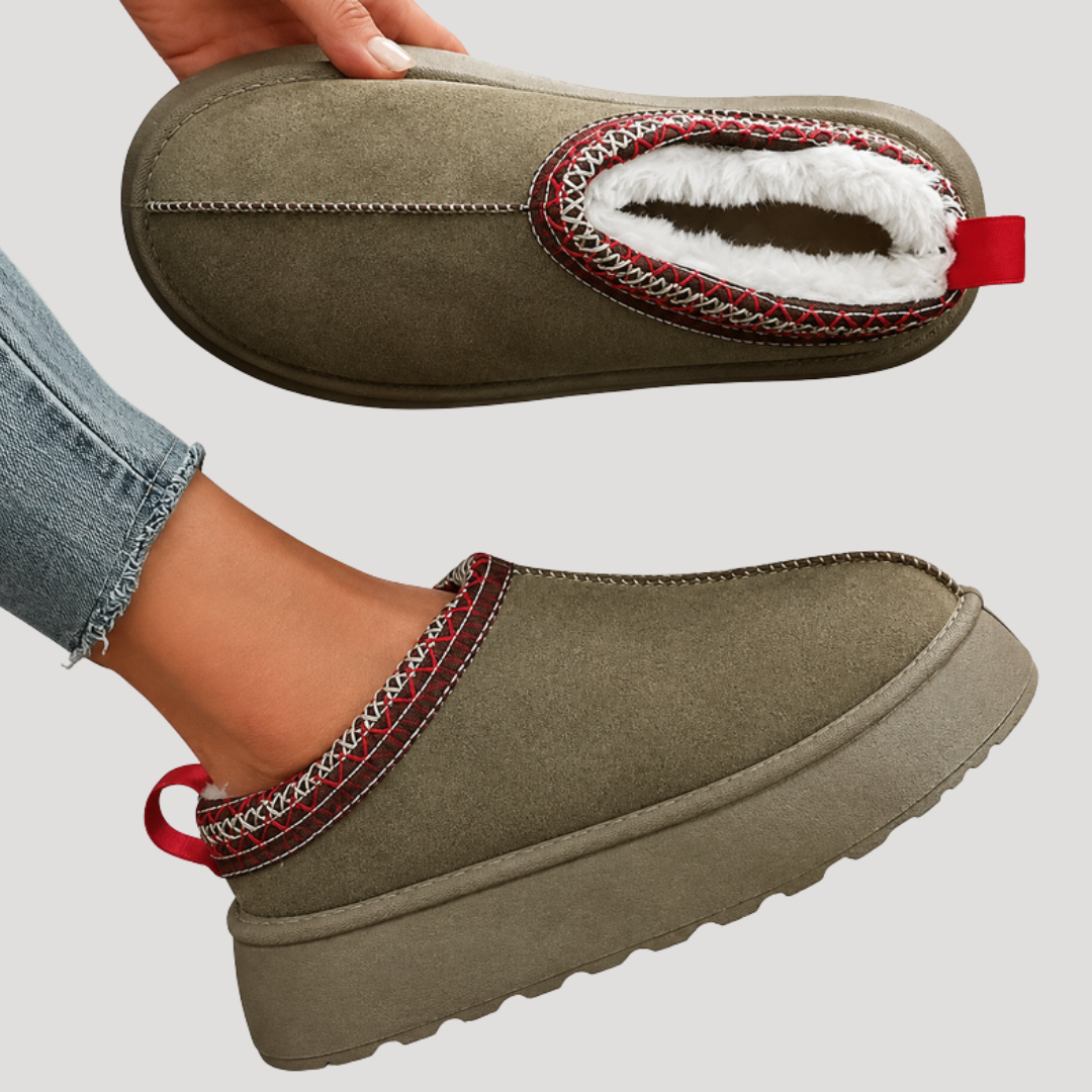 Chaussons Femme à Enfiler avec Semelle Épaisse