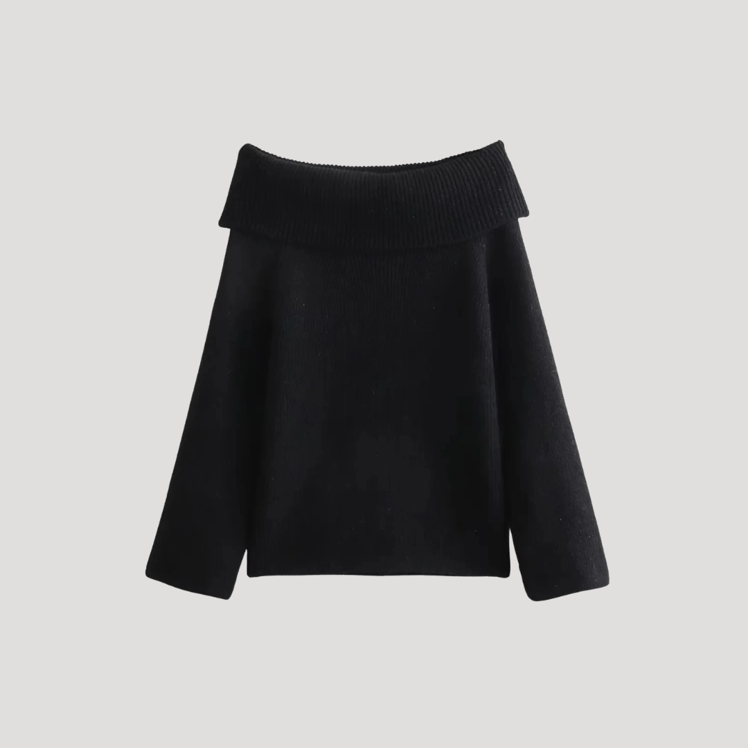 Pull Femme Côtelé à Épaules Dénudées