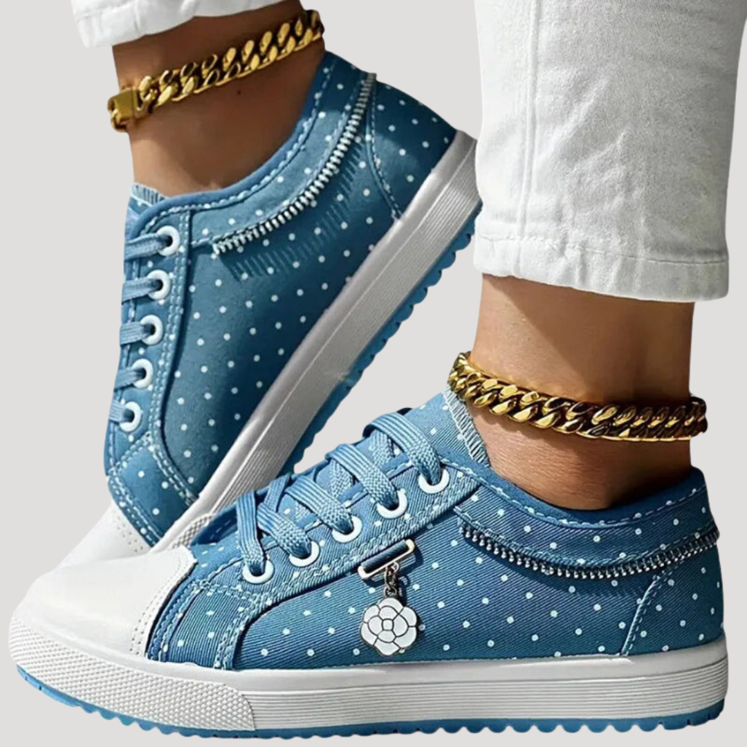 Baskets Vintage Femme Fleuries Décontractées