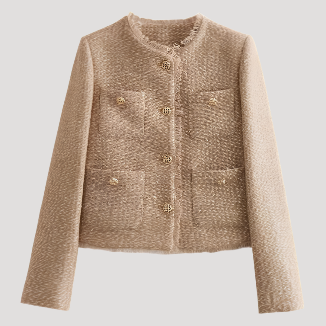 Veste Femme Texturée Boutonnée