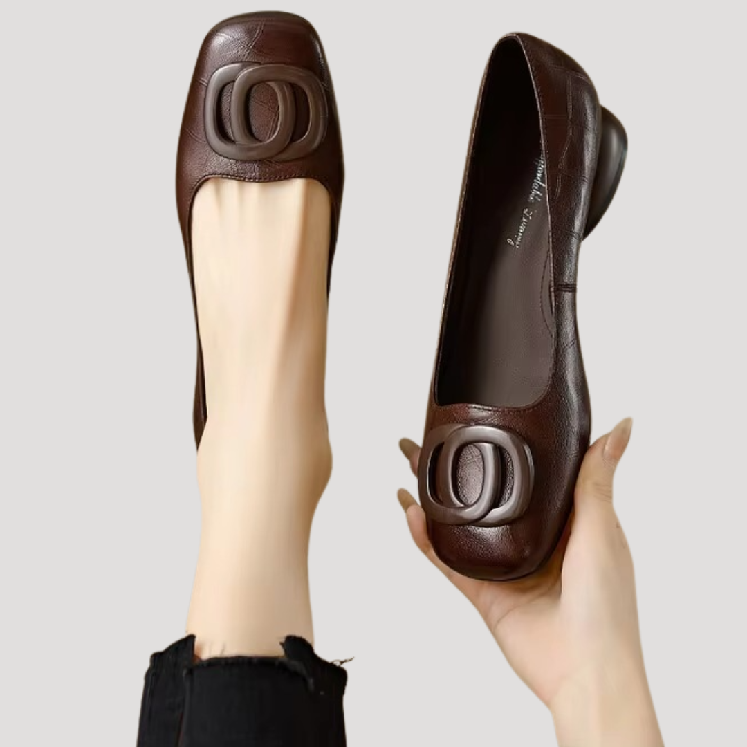 Ballerines élégantes effet cuir texturé