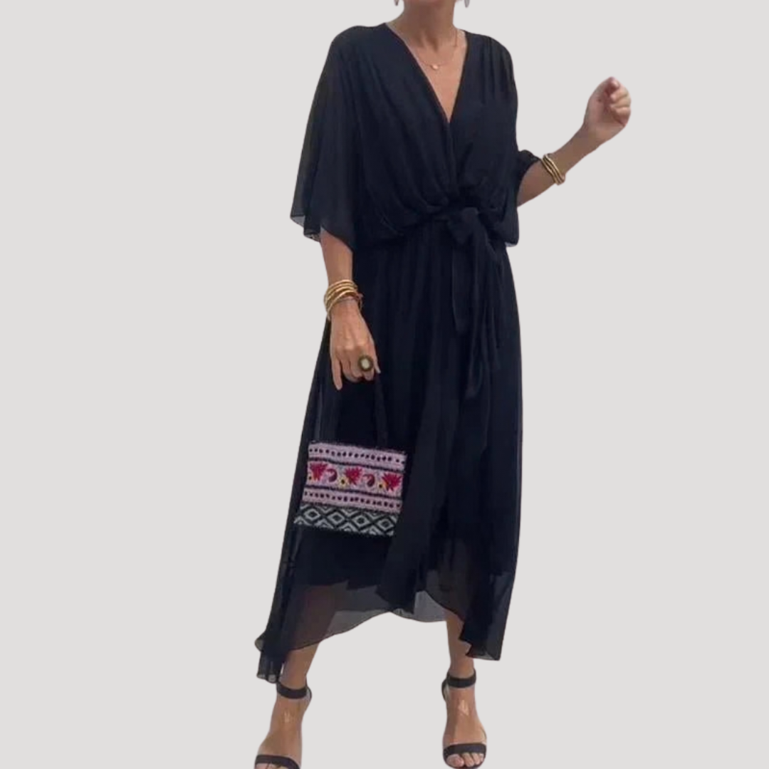 Robe midi femme fluide intemporelle