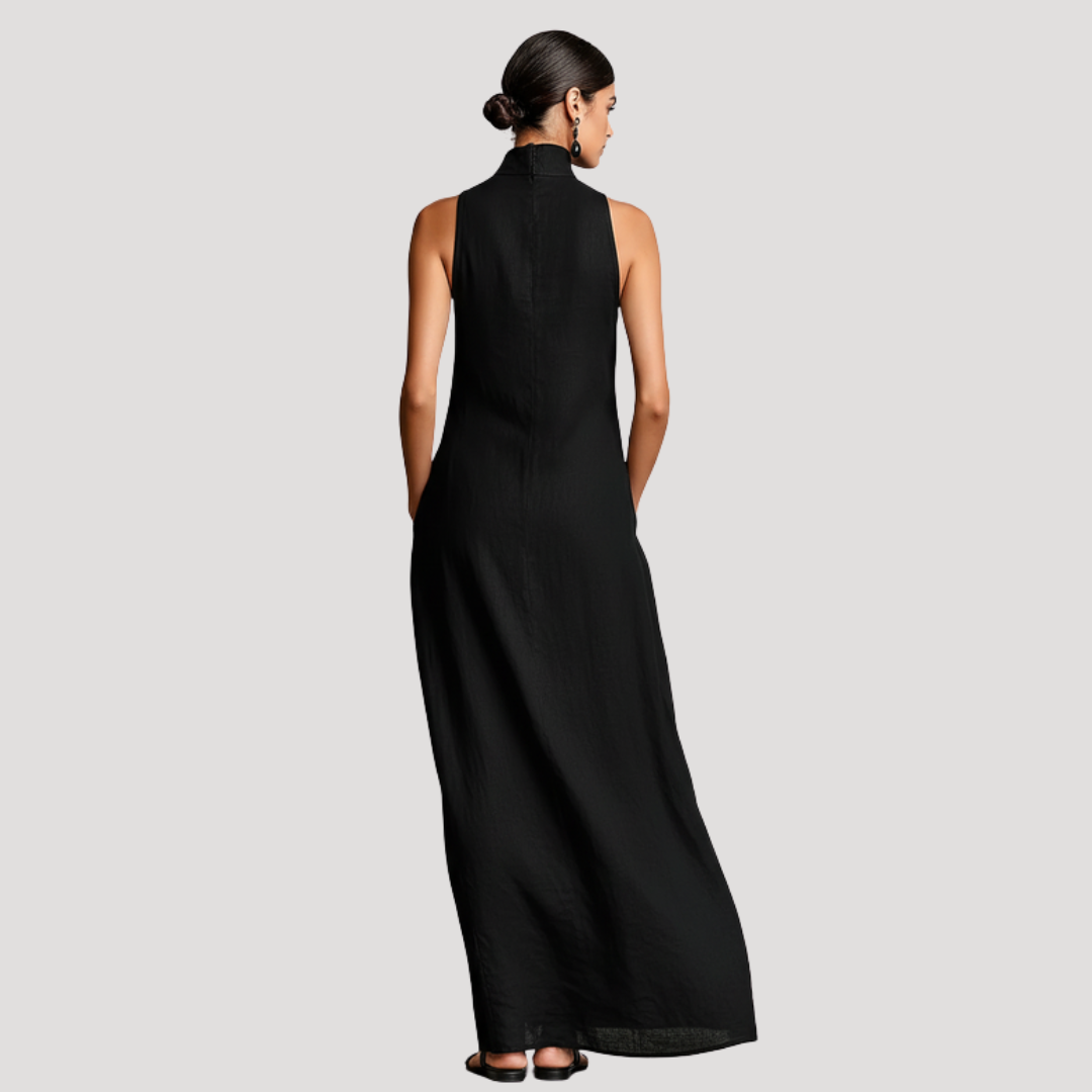 Robe Longue Élégante Sans Manches Femme