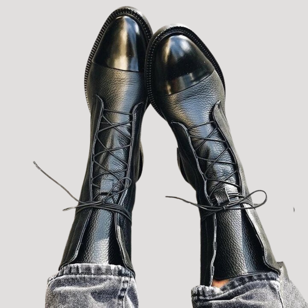 Bottines Plates Femme à Lacets