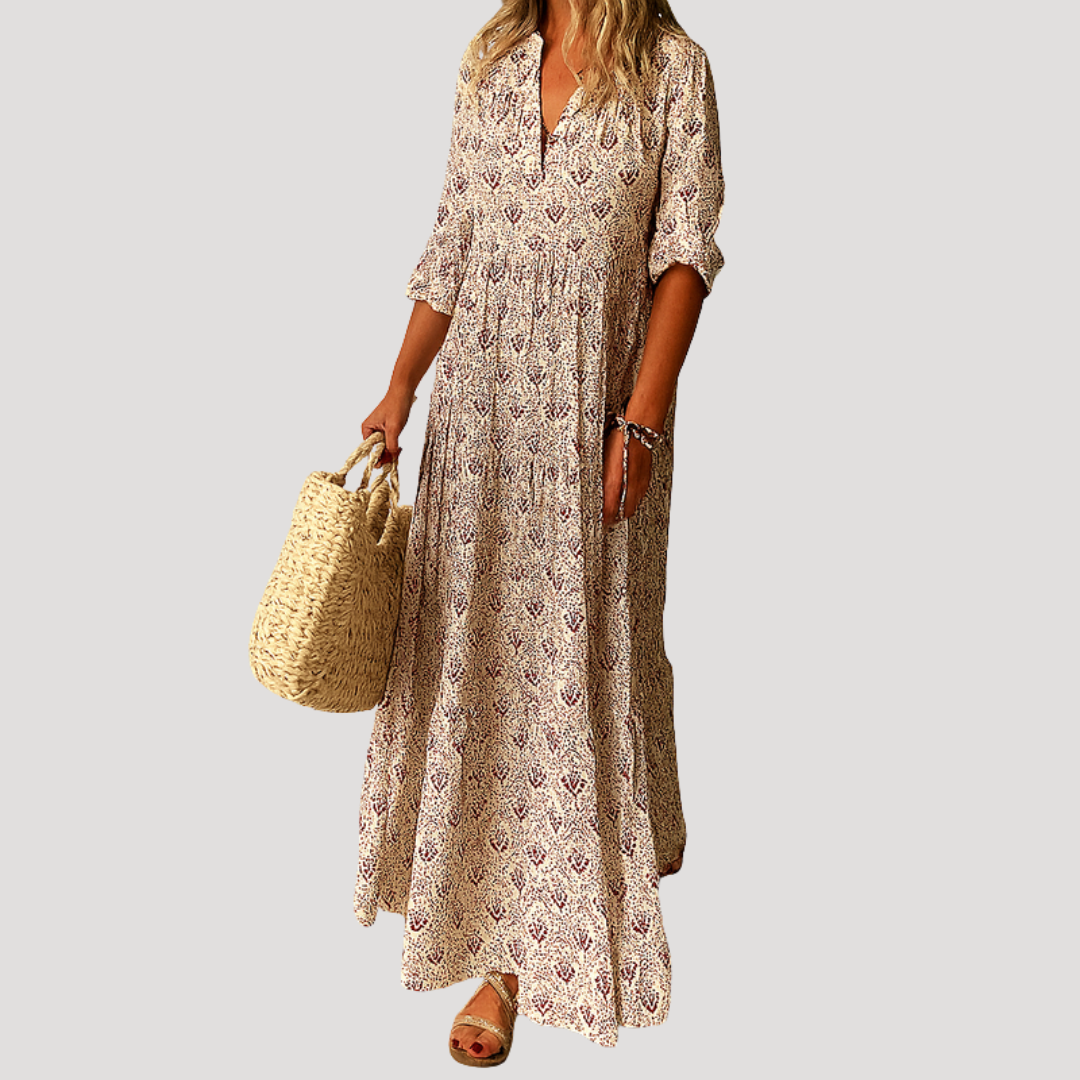 Robe longue bohème fluide élégante