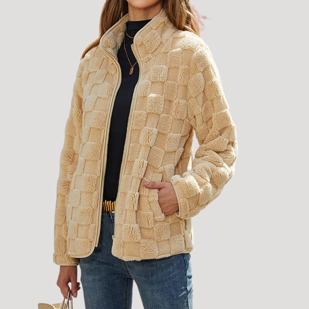 Veste zippée femme texturée