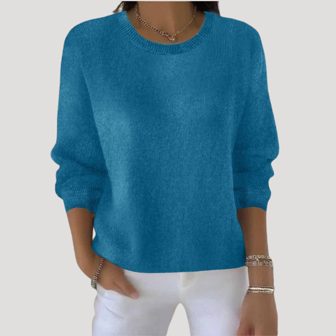 Pull Femme Col Rond Maille Fine Décontracté