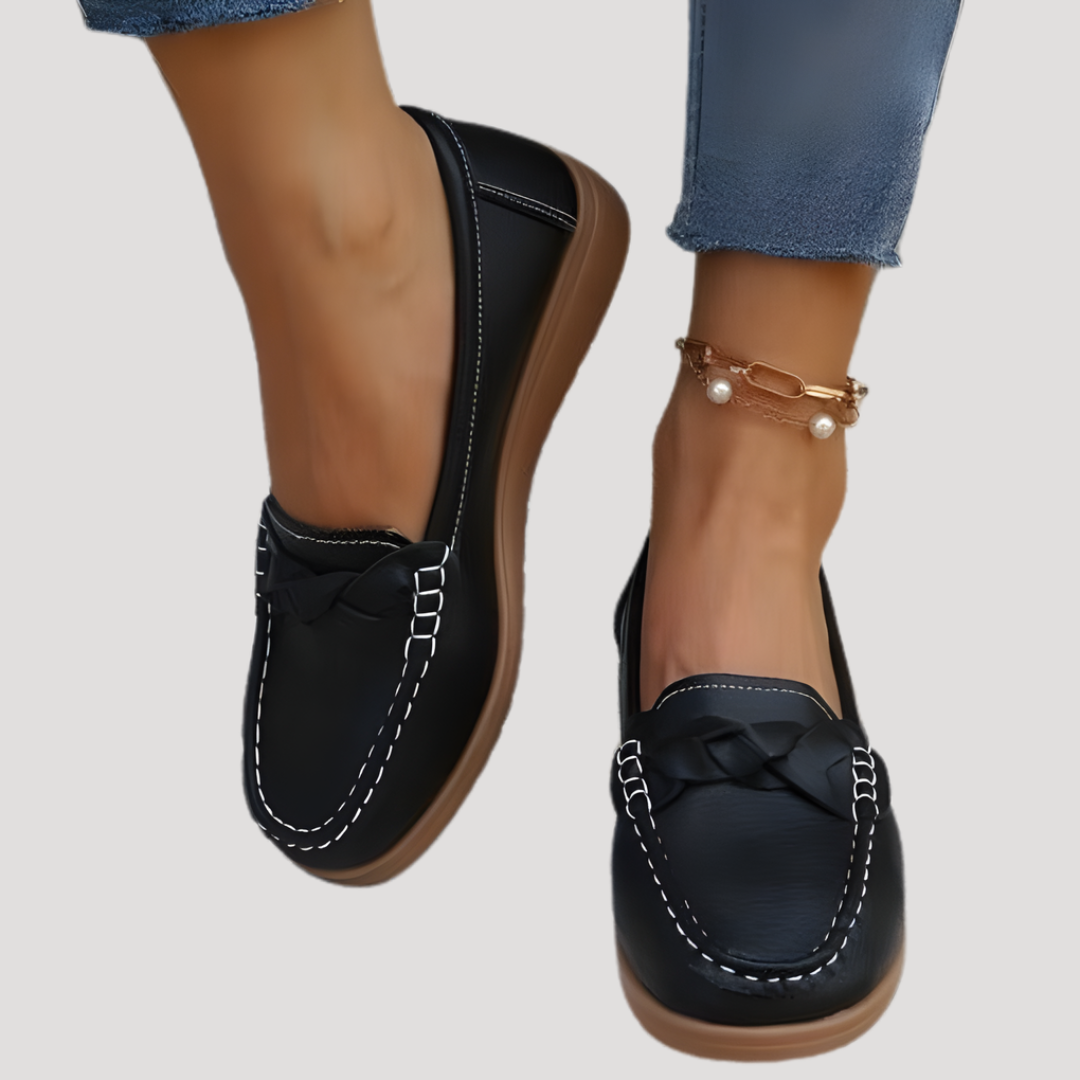 Mocassins femme d'été confort à nœud