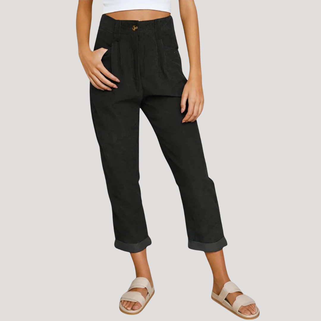 Pantalon Jogger Femme Taille Haute Élégant
