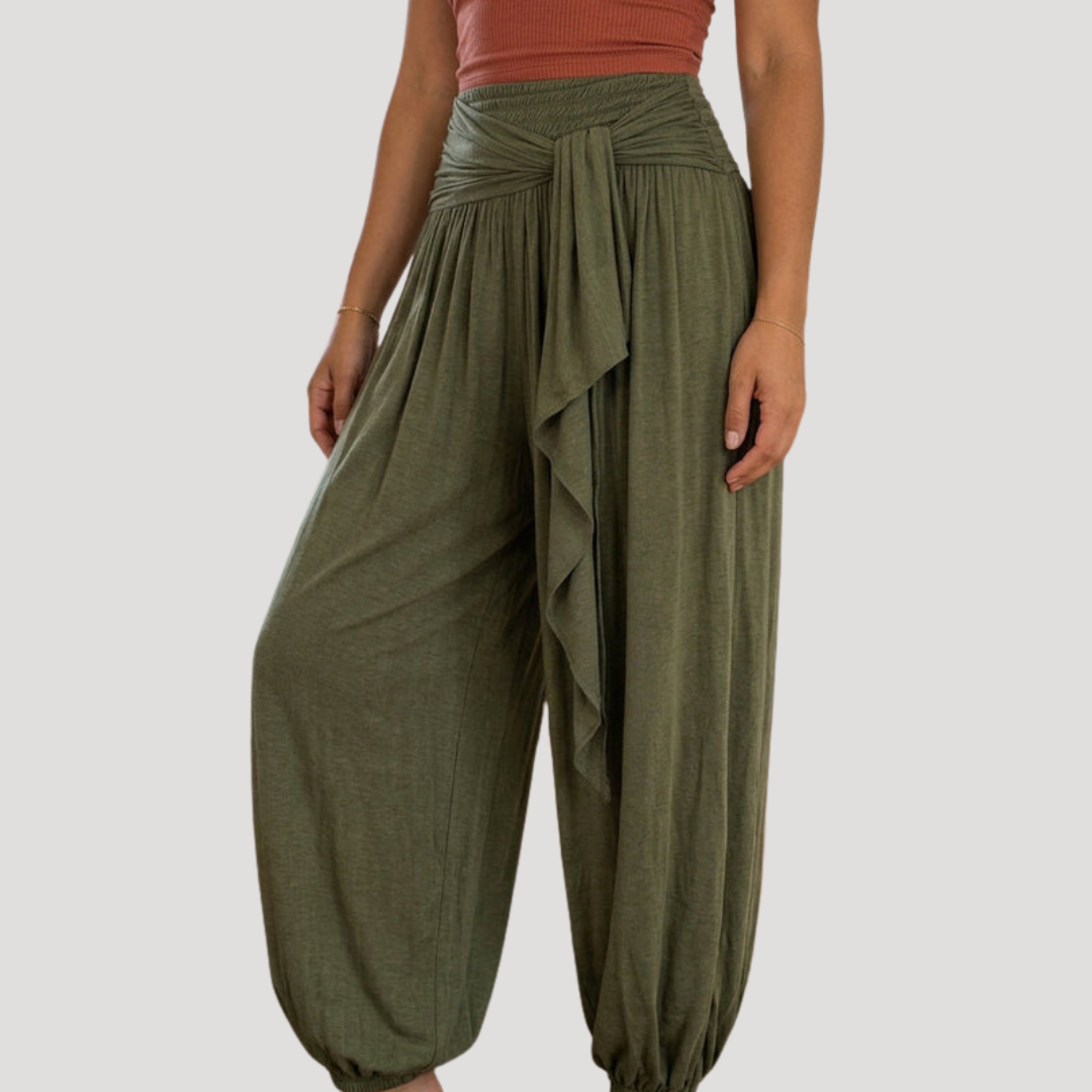 Pantalon Palazzo Taille Haute Femme