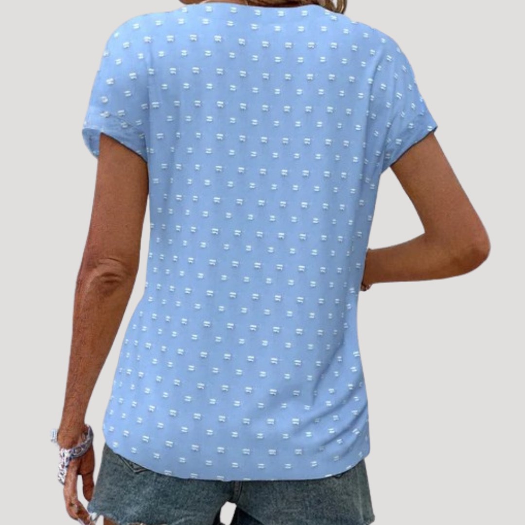 Blouse de Travail Femme Col V Imprimée