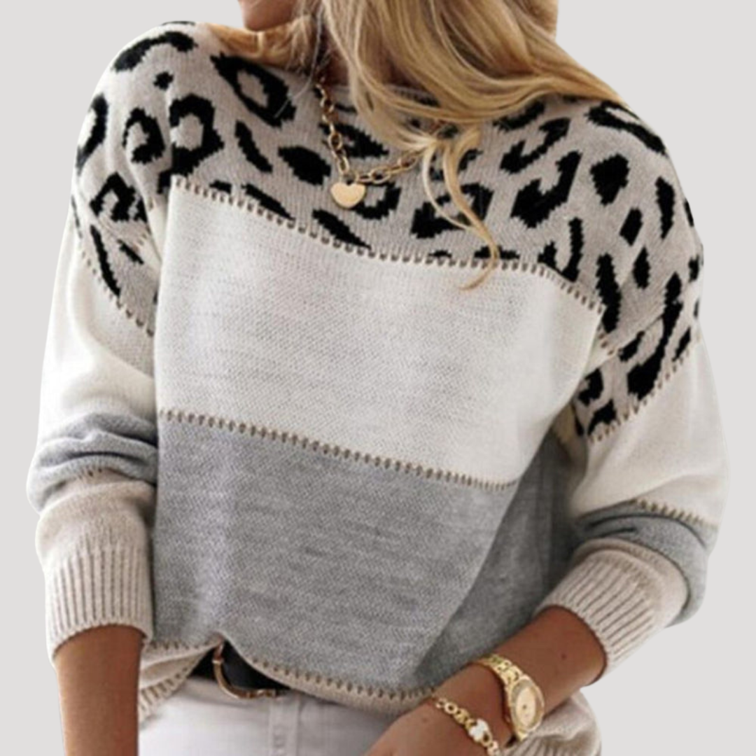 Pull Femme en Maille à Motif Animal