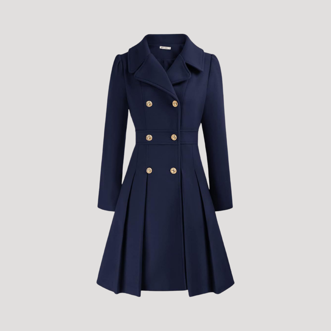 Manteau Croisé Femme Double Boutonnage Élégant