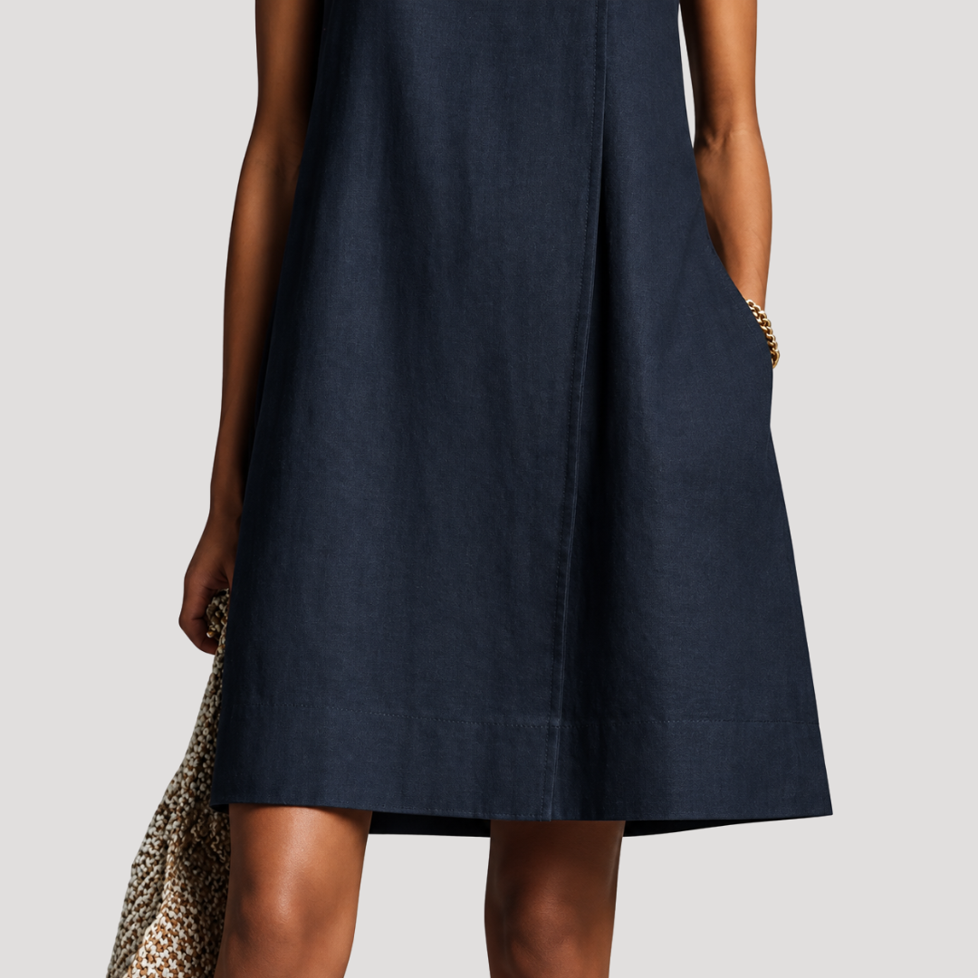 Robe Trapèze Sans Manches Élégante
