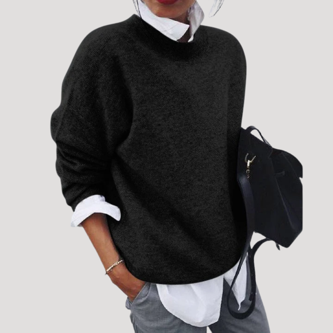 Pull Femme Coupe Décontractée Col Rond