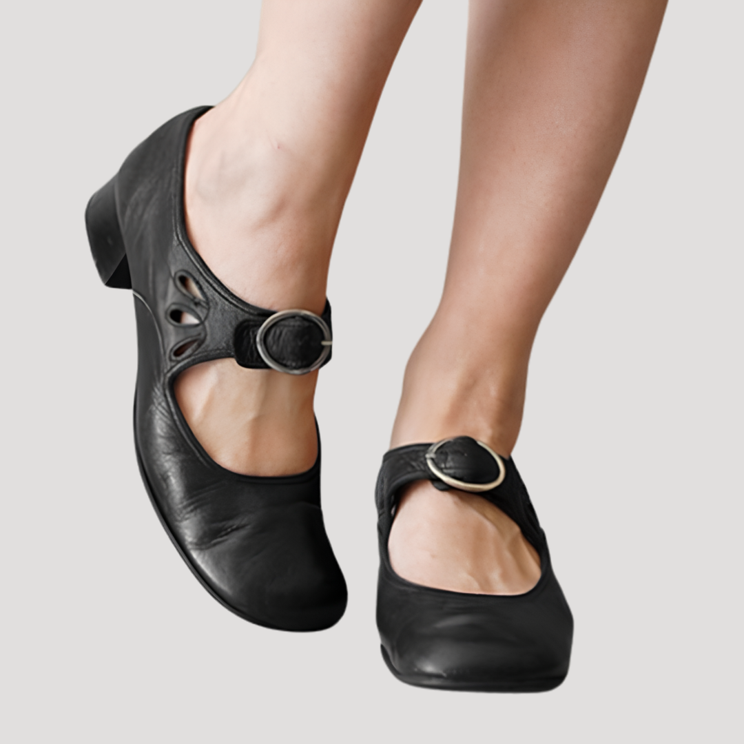 Ballerines chic rétro à boucle