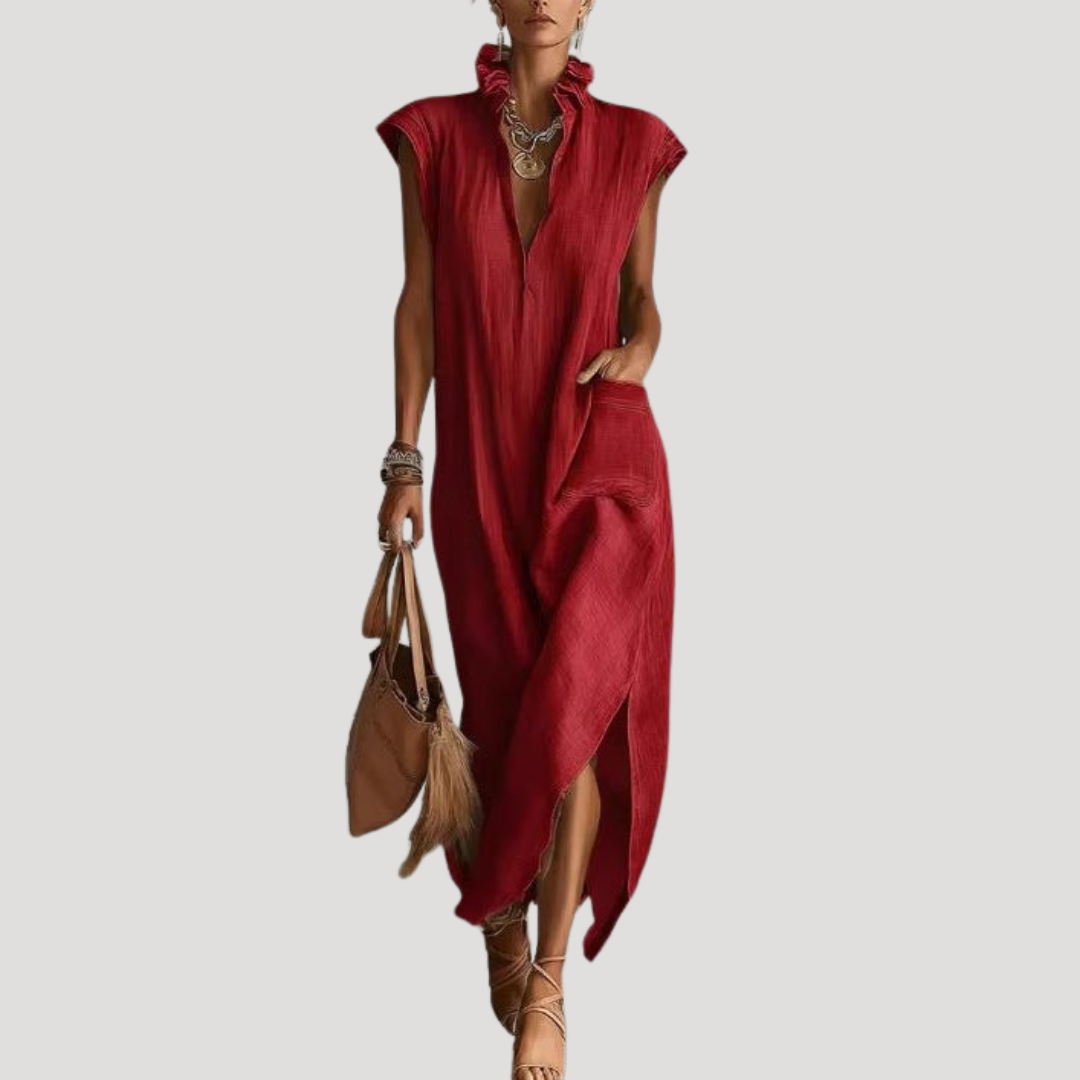 Robe Longue Femme Sans Manches pour l'Été