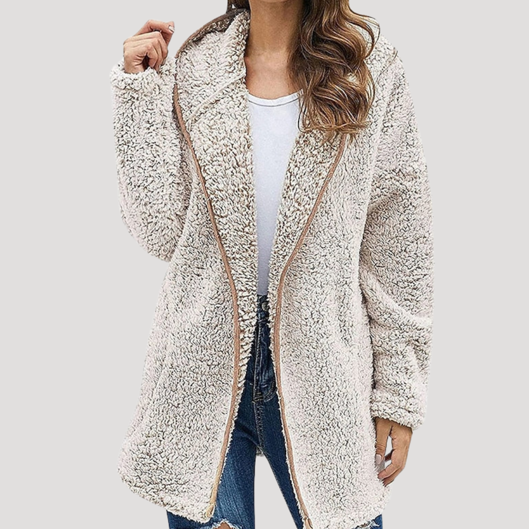 Veste longue femme à capuche