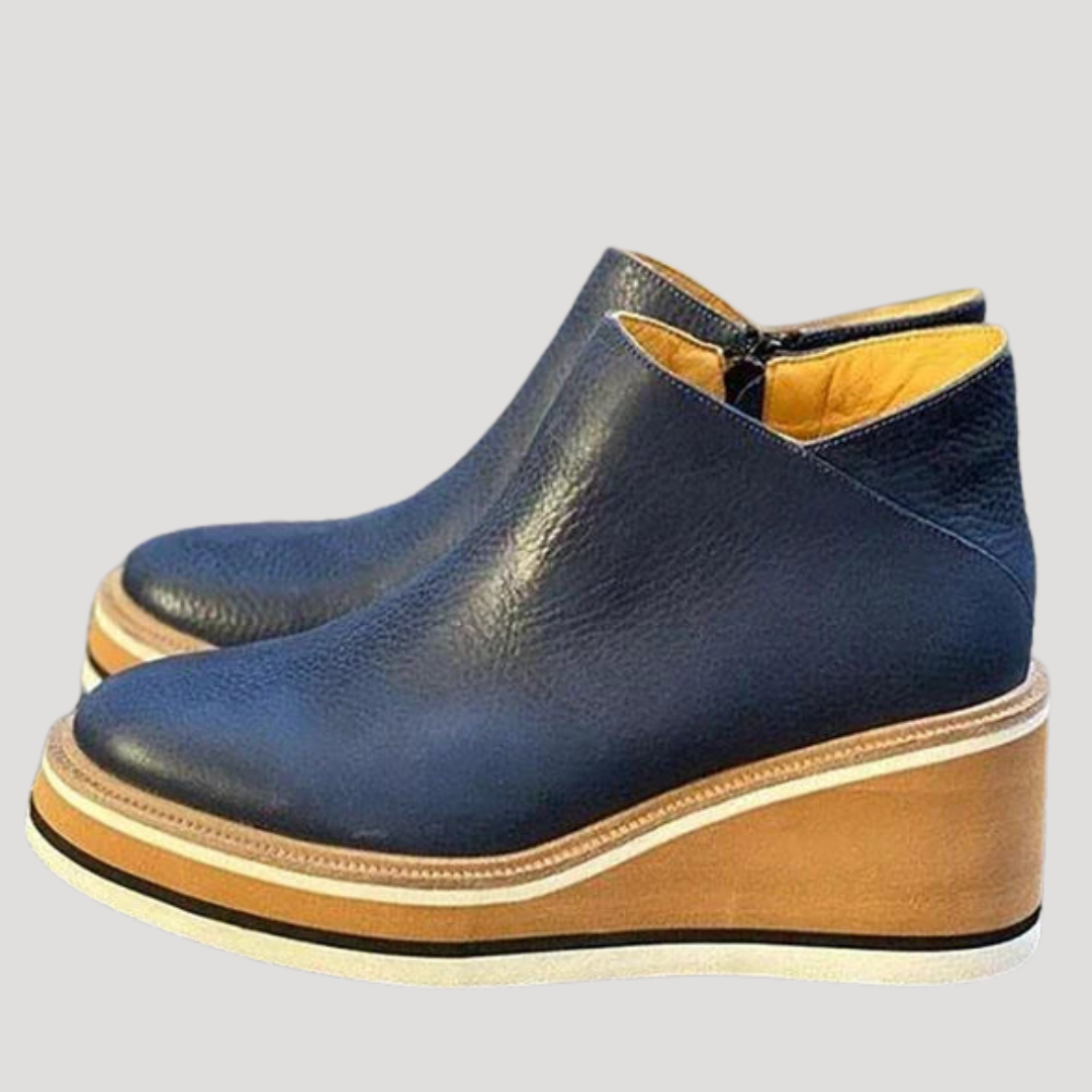 Bottines Compensées Femme Décontractées à Enfiler