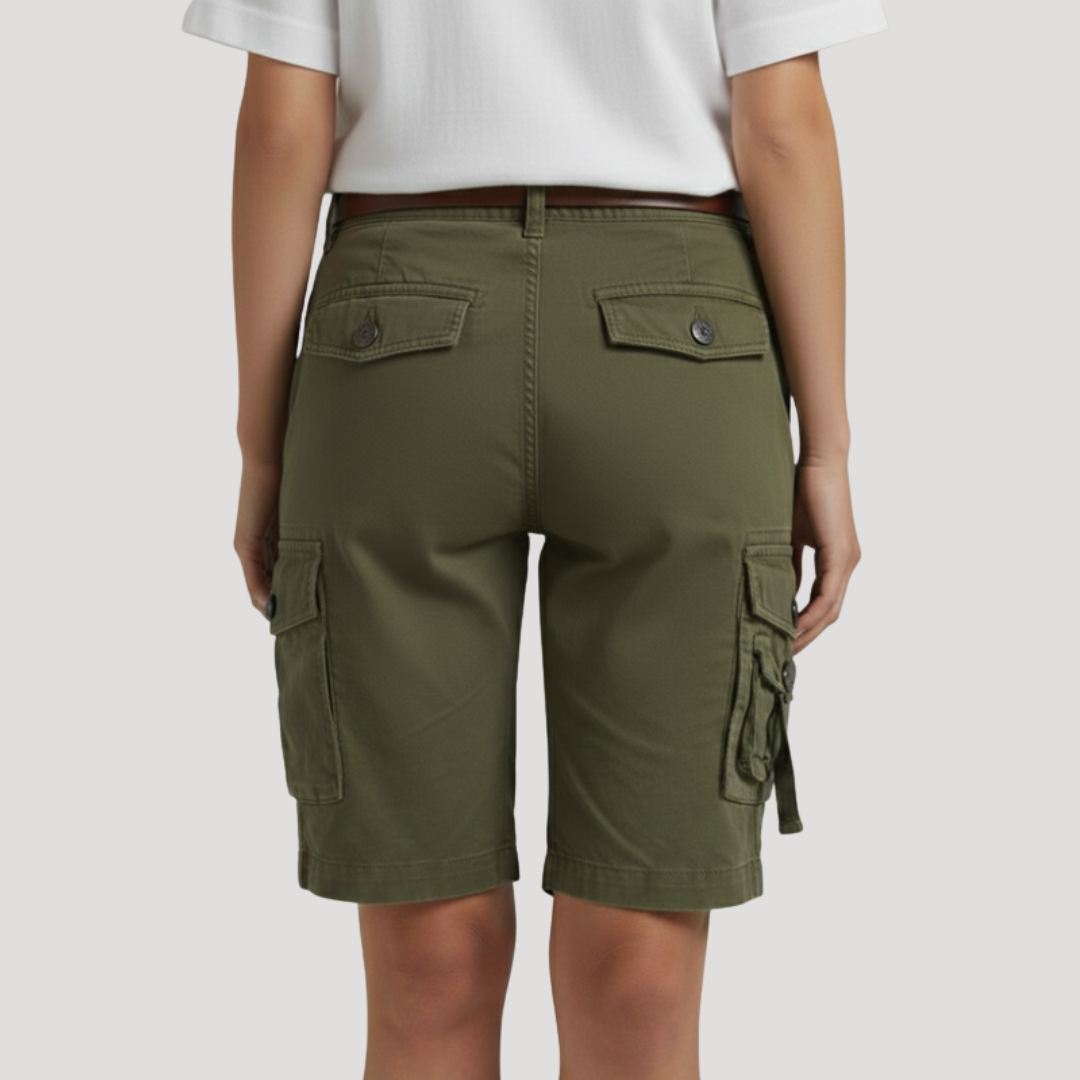 Short Cargo Femme Taille Haute Décontracté