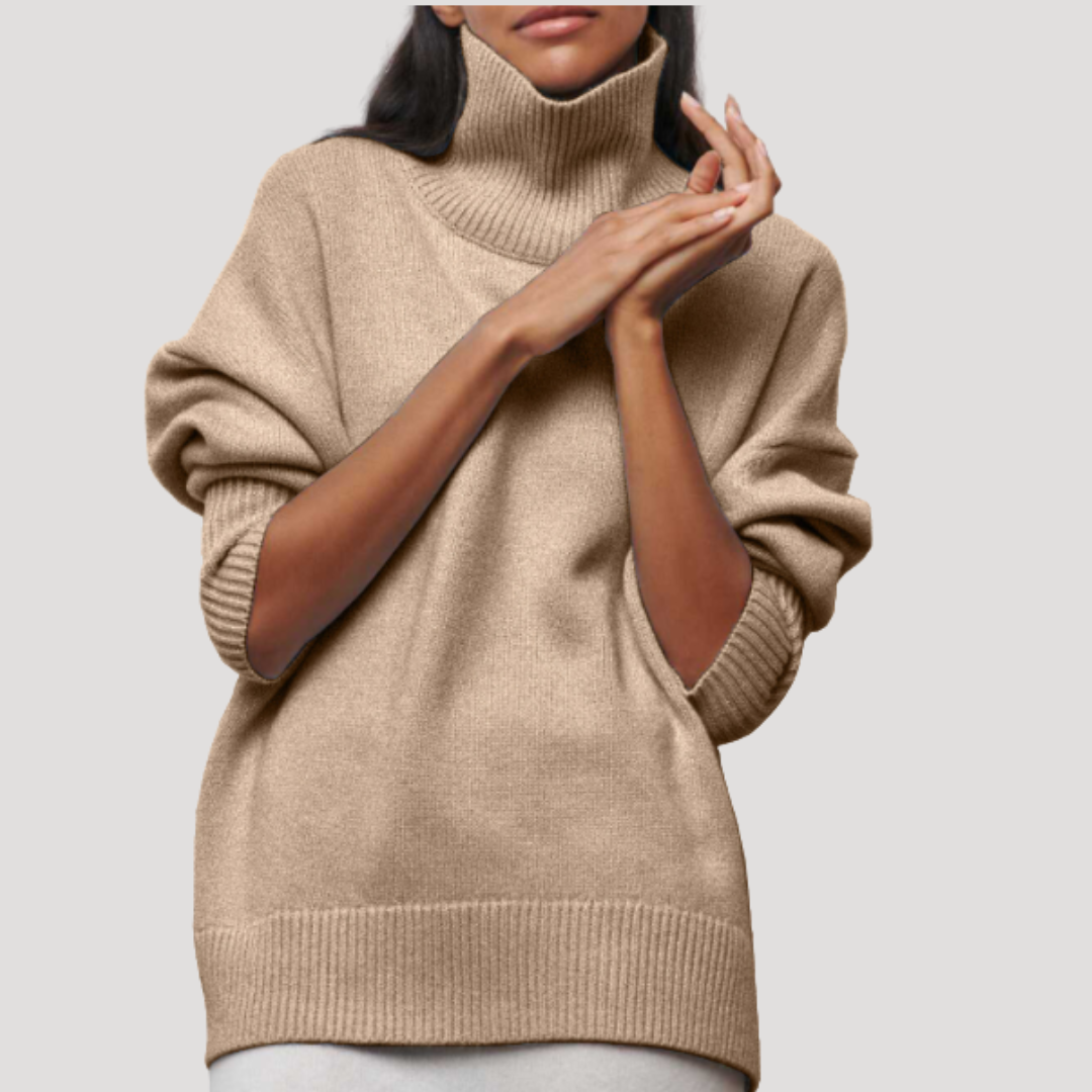Pull Oversize Femme Col Montant