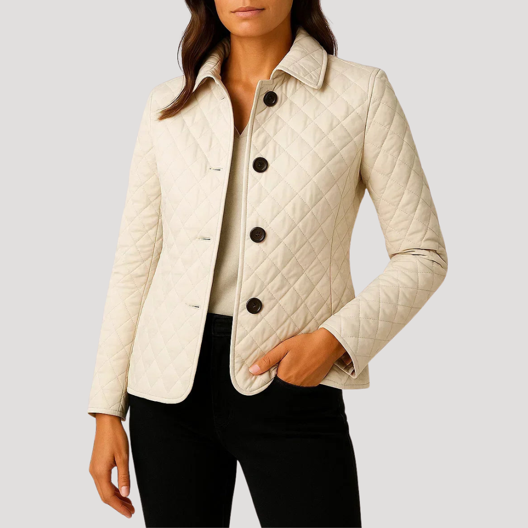 Veste Femme Cintrée Matelassée Boutonnée